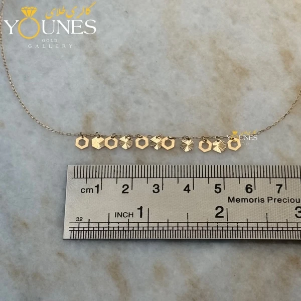 گردنبند طلا شش ضلعی